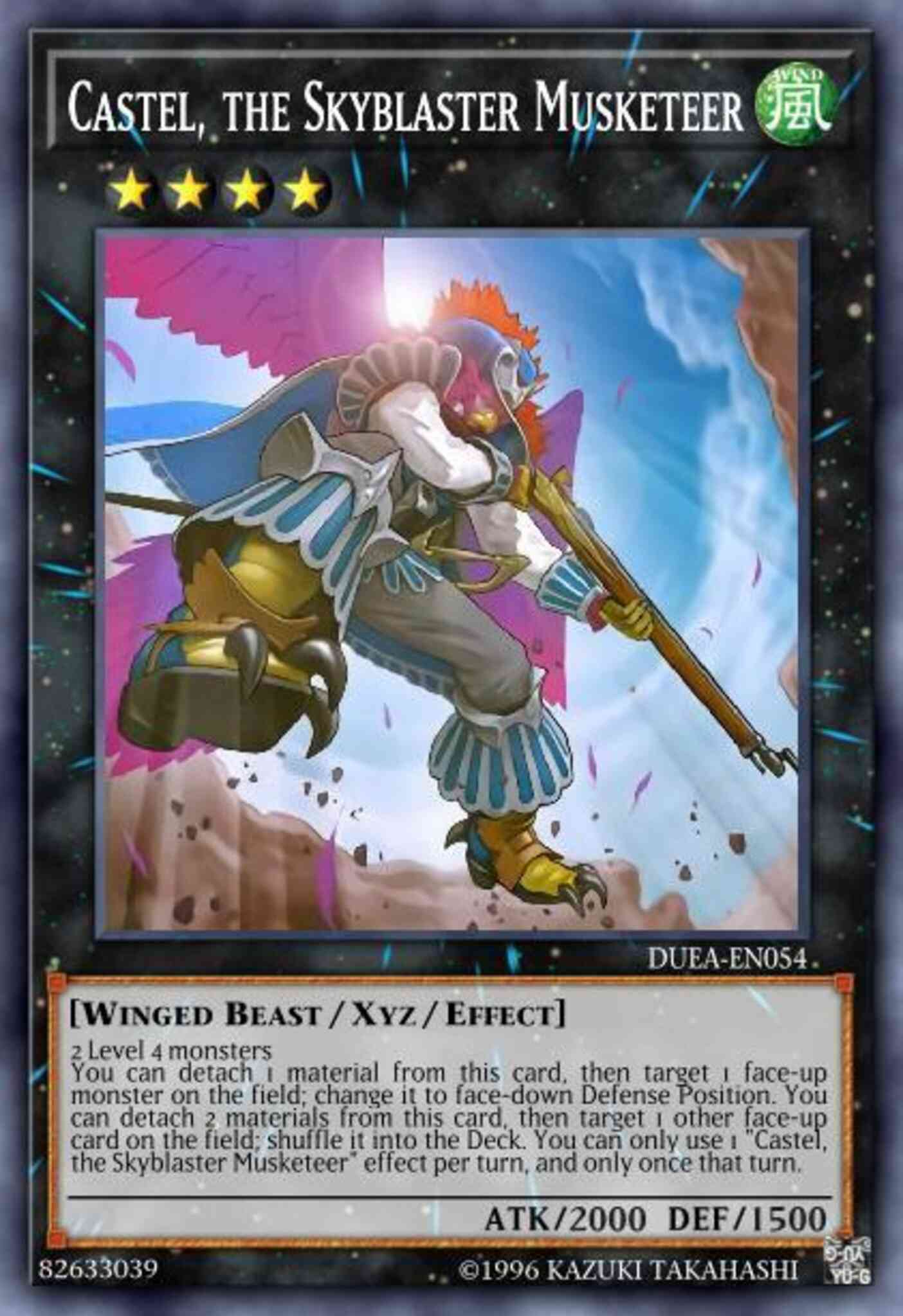 Castel, the Skyblaster Musketeer - DUEA-EN054 - Super Rare - 1st Edition