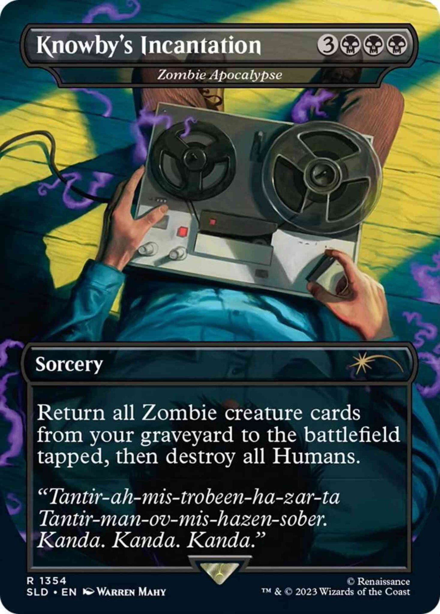Knowby's Incantation - Zombie Apocalypse [1354] [Borderless] [Evil Dead] [Secret Lair Drop] [Non-Foil]