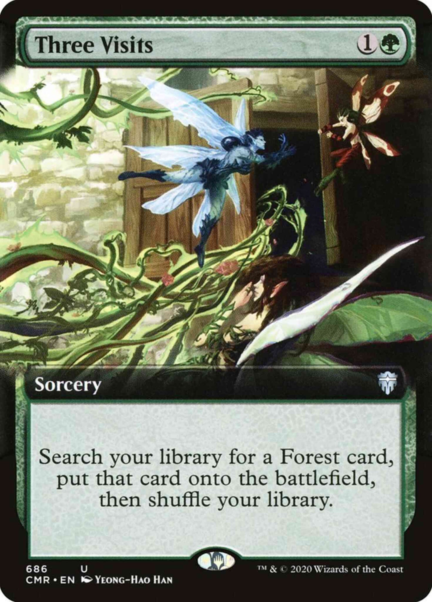 Three Visits [686] [Extended Art] [Commander Legends] [Non-Foil]