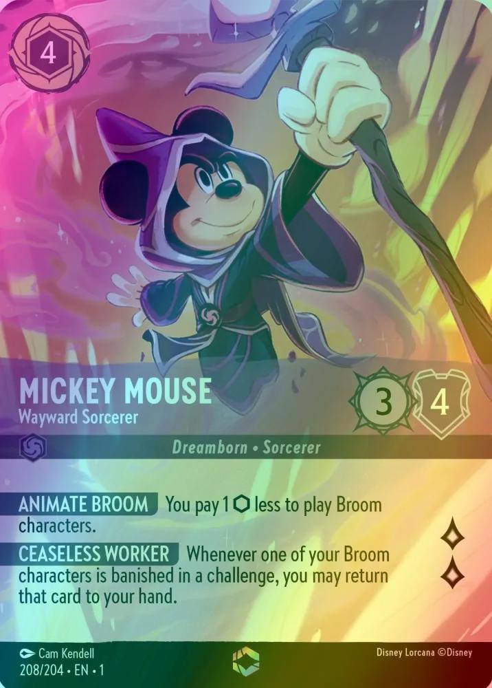Mickey Mouse - Wayward Sorcerer (Enchanted) - 208/204 [The First Chapter] [Holofoil]