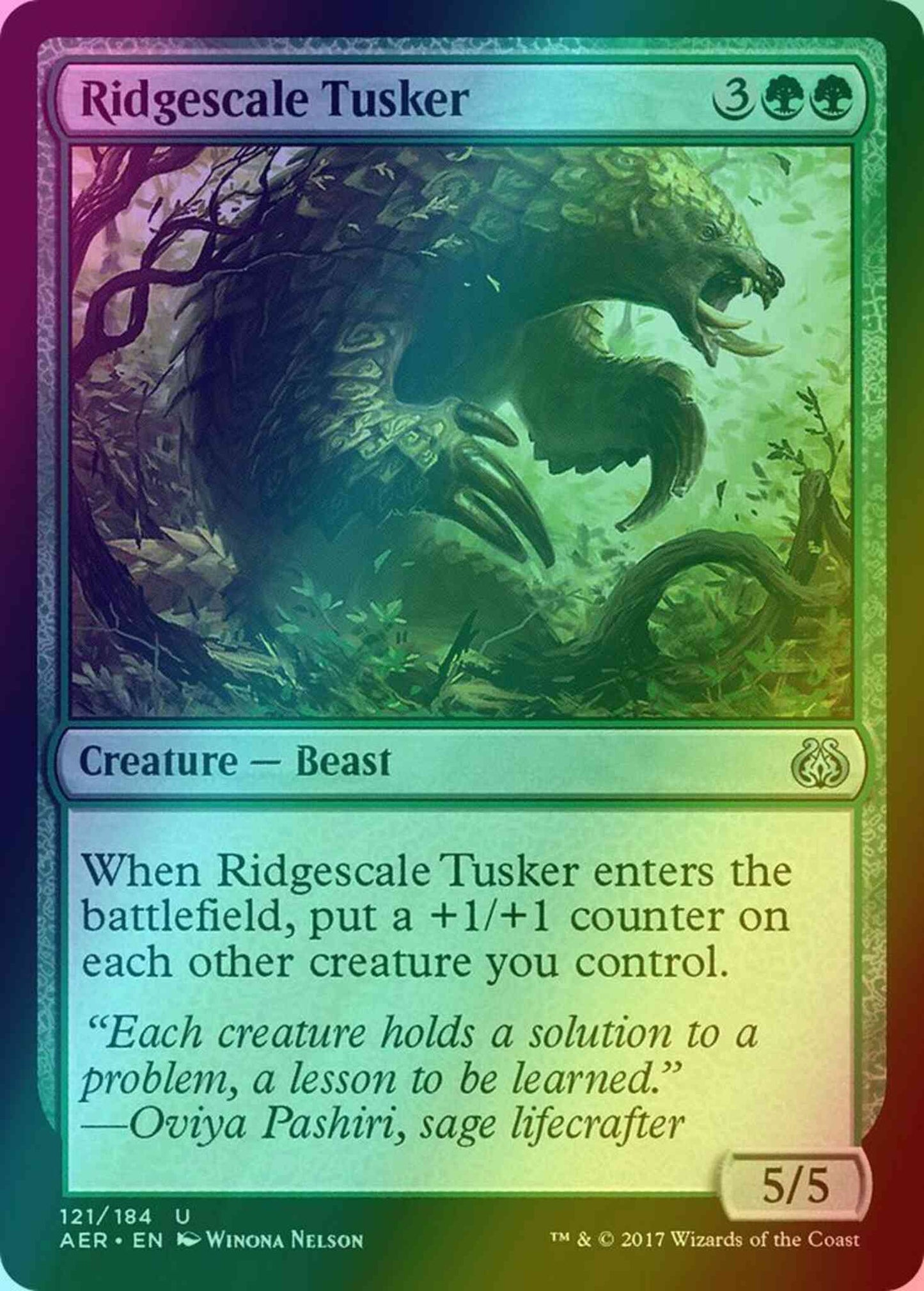 Ridgescale Tusker [121] [Aether Revolt] [Foil]
