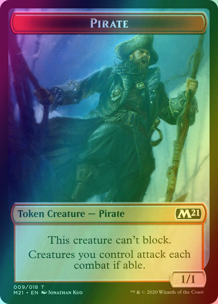 Cat Token (11) // Pirate Token (09) [Core Set 2021 Tokens] [Foil]