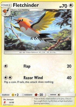 Fletchinder - 13/30 - Uncommon [SM Trainer Kit: Lycanroc and Alolan Raichu] [Non-Holo]