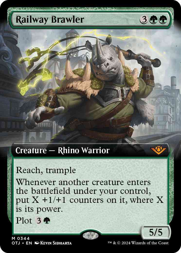 Railway Brawler [344] [Extended Art] [Outlaws of Thunder Junction] [Non-Foil]