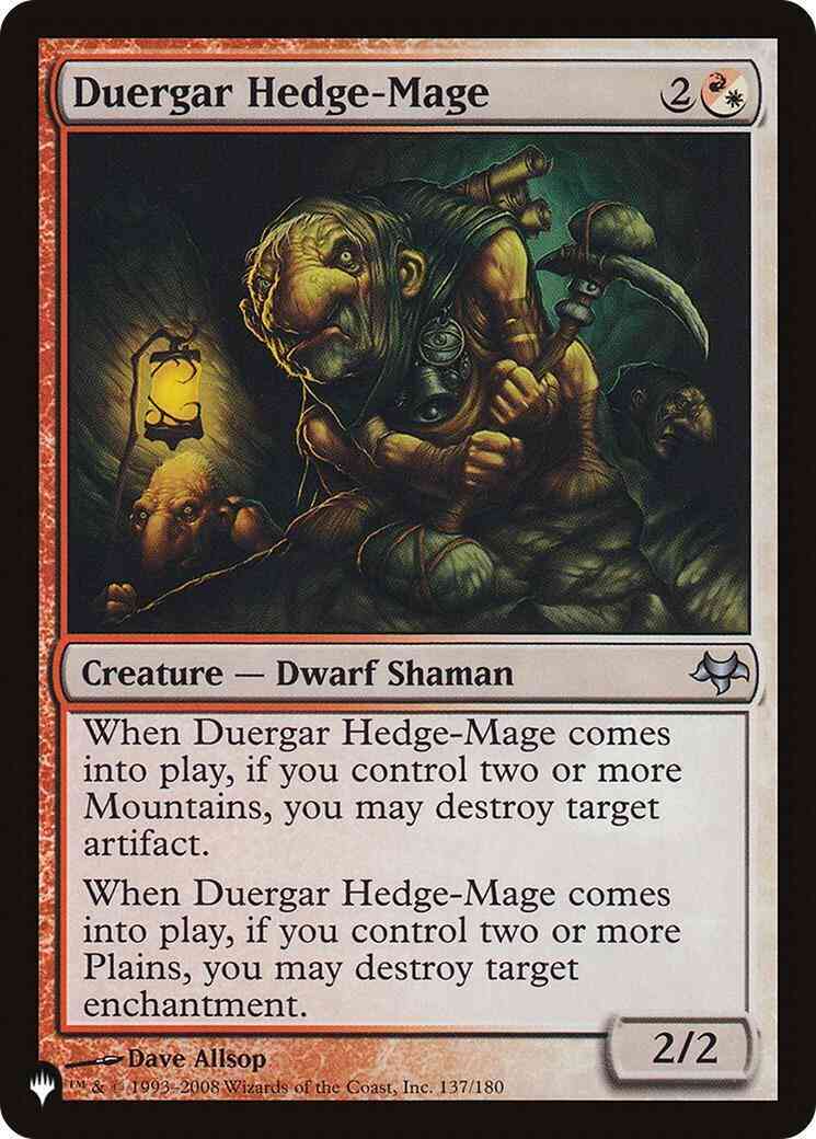 Duergar Hedge-Mage [EVE-137] [The List] [Non-Foil]