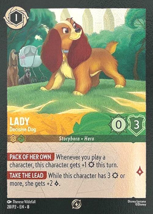 Lady - Decisive Dog - 28/P2 [Disney Lorcana Promo Cards] [Cold Foil]
