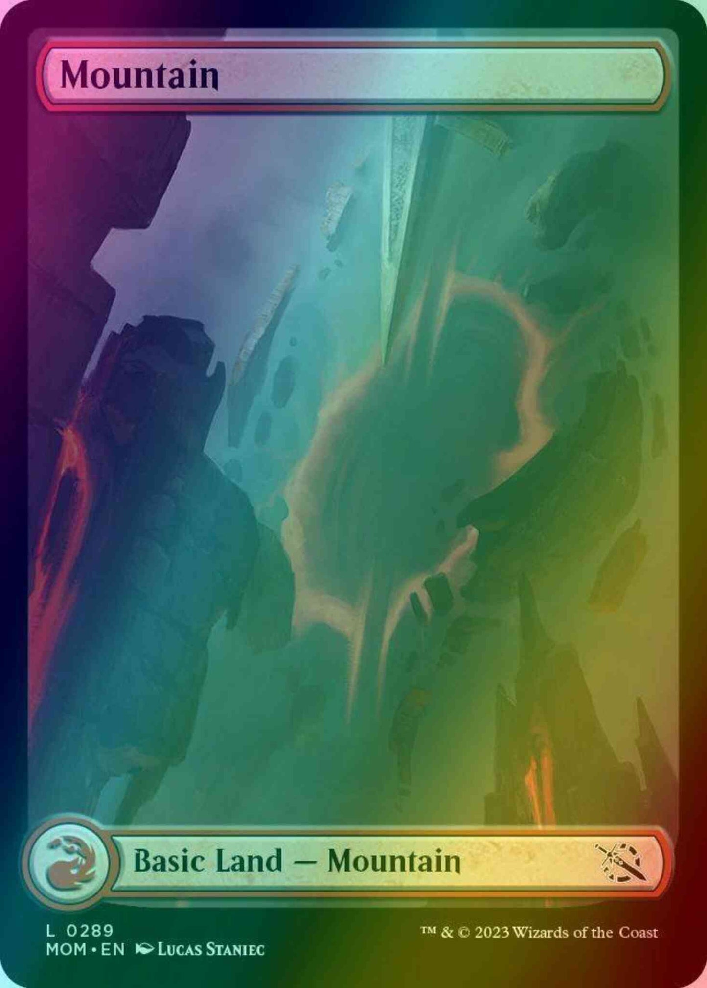 Mountain [289] [Full Art] [March of the Machine] [Foil]