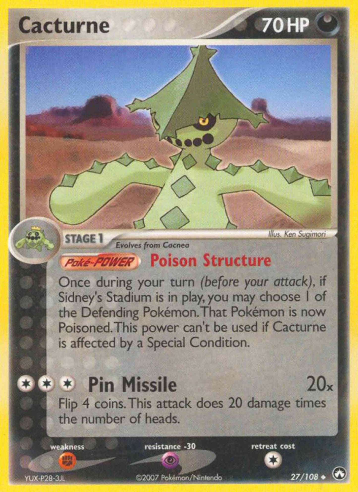 Cacturne - 27/108 - Uncommon [ex16-27] [Non-Holo]