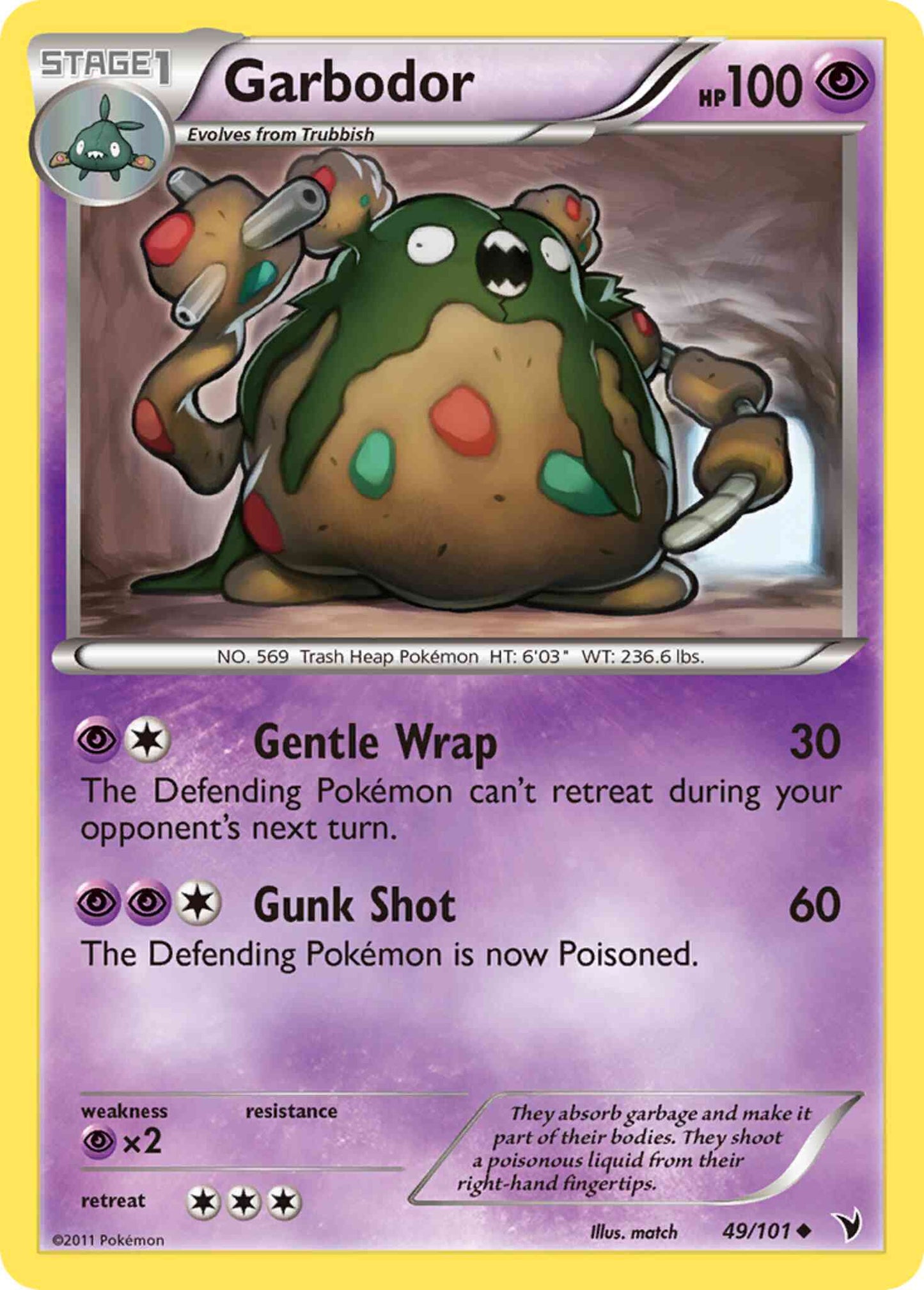 Garbodor - 49/101 - Uncommon [bw3-49] [Reverse Holo]