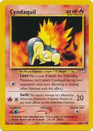 Cyndaquil - 56/111 - Common - Unlimited [neo1U-56] [Non-Holo]