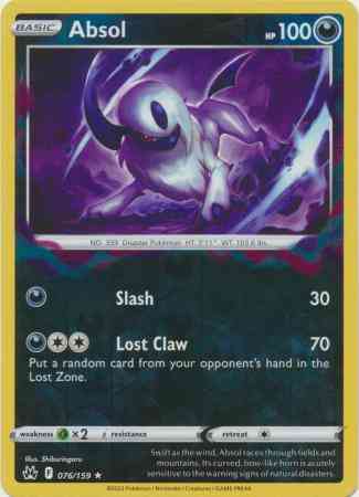 Absol - 076/159 - Rare Holo [swsh125-076] [Reverse Holo]