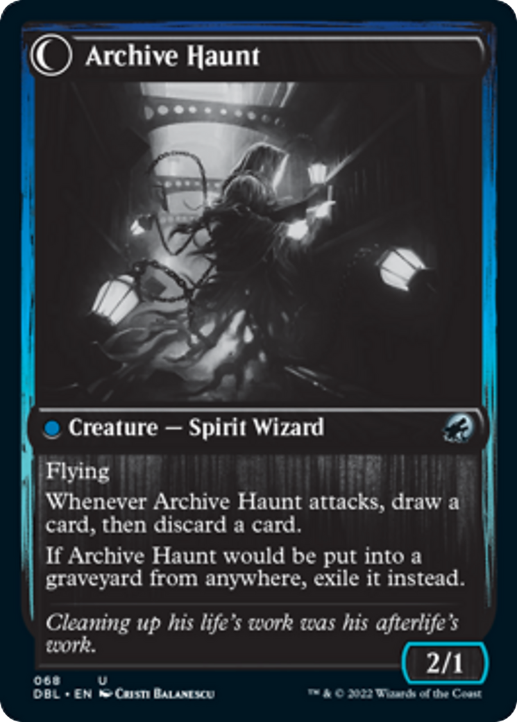 Overwhelmed Archivist // Archive Haunt [68] [Innistrad: Double Feature] [Non-Foil]