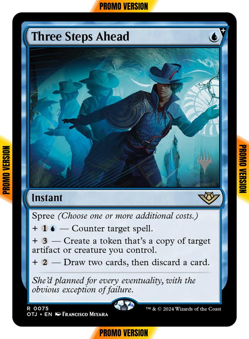Three Steps Ahead [75p] [Promo Pack] [Outlaws of Thunder Junction: Promos] [Non-Foil]