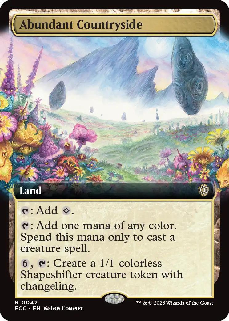 Abundant Countryside [42] [Extended Art] [Lorwyn Eclipsed: Commander] [Non-Foil]