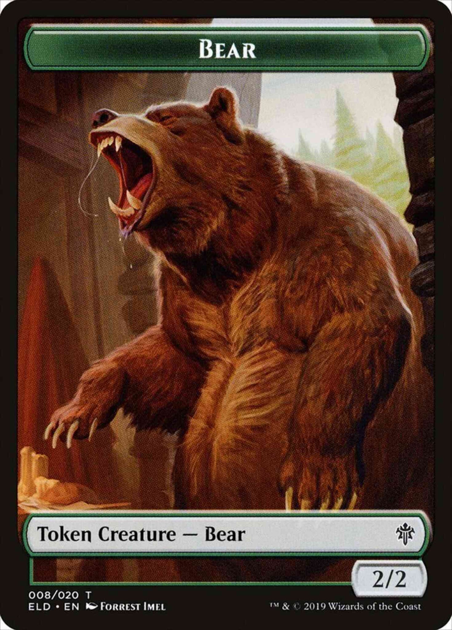 Bear Token [08] [Throne of Eldraine Tokens] [Non-Foil]