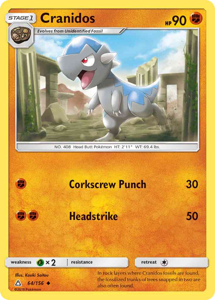 Cranidos - 64/156 - Uncommon [sm5-64] [Reverse Holo]