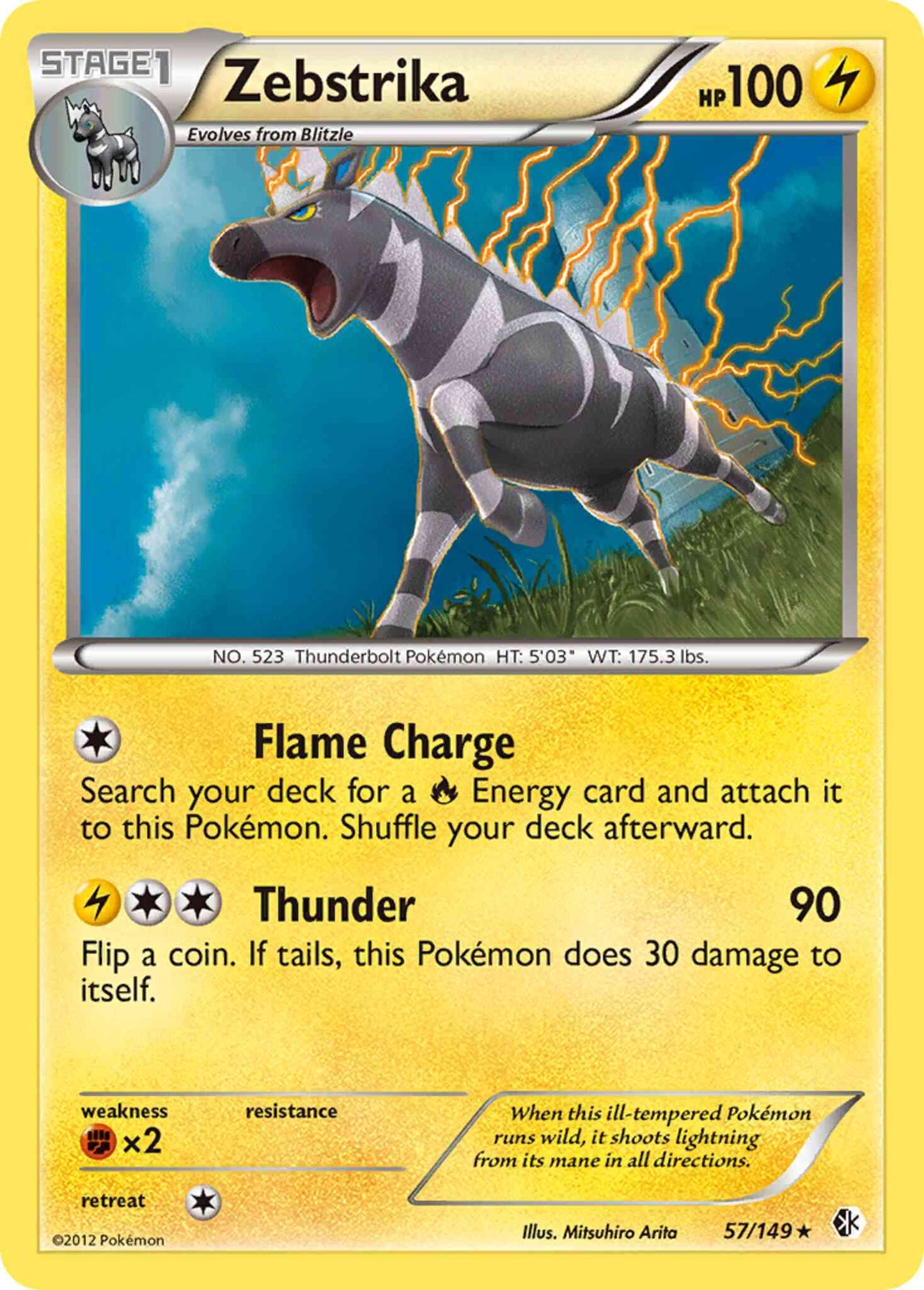 Zebstrika - 57/149 - Rare Holo [bw7-57] [Holo]