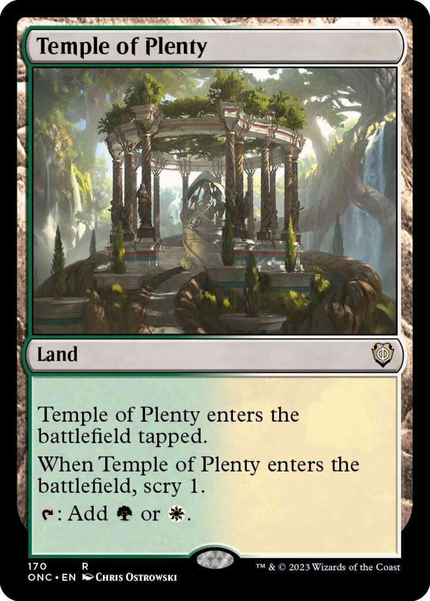 Temple of Plenty [170] [Phyrexia: All Will Be One: Commander] [Non-Foil]