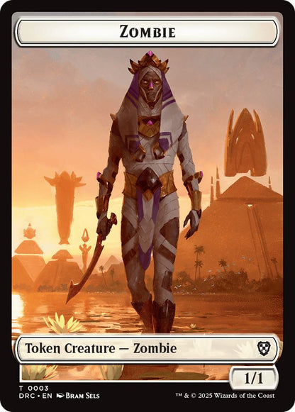 Angel of Sanctions Token (01) // Zombie Token (03) [Aetherdrift: Commander: Tokens] [Non-Foil]