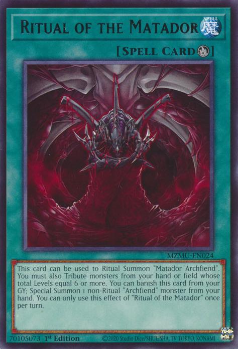 Ritual of the Matador - MZMU-EN024 - Rare - 1st Edition