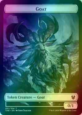 Goat Token (01) // Human Soldier Token (02) [Theros Beyond Death Tokens] [Foil]