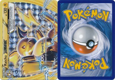 Raichu BREAK (Misprint - Back Printed Upside-Down) - 50/162 - Rare BREAK [xy8-50] [Holo]