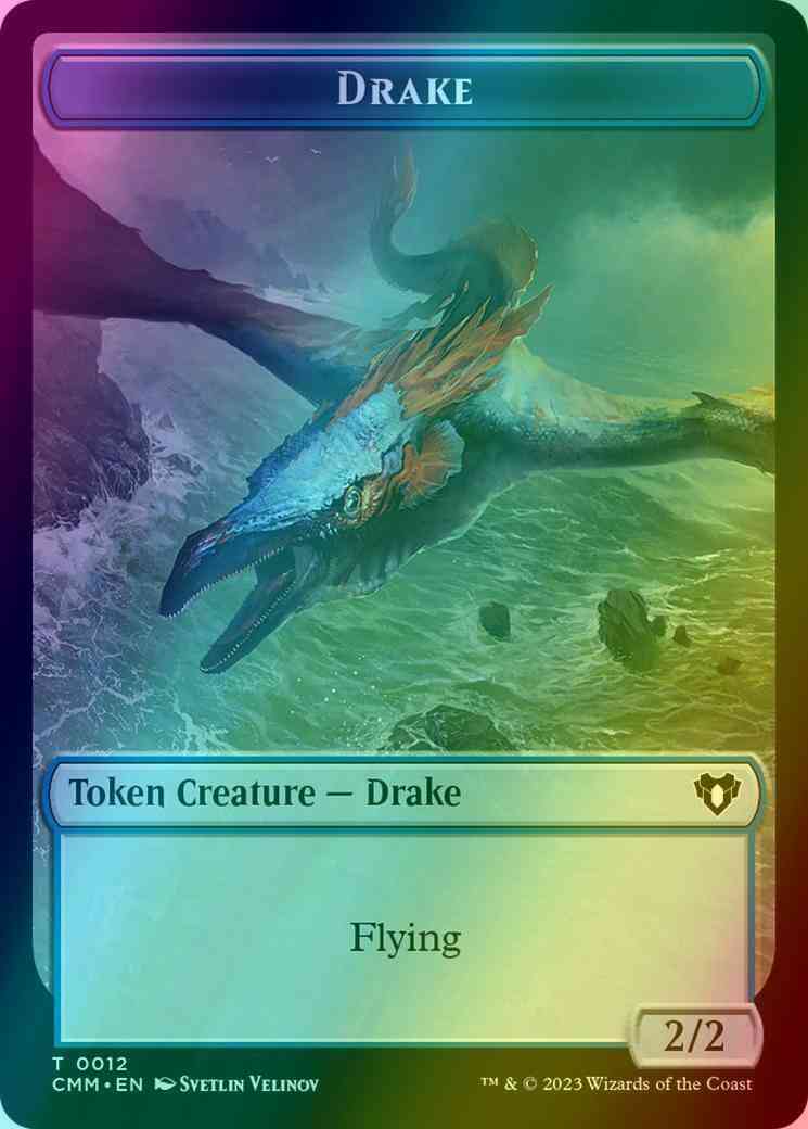 Drake Token (12) // Human Soldier Token (06) [Commander Masters: Tokens] [Foil]