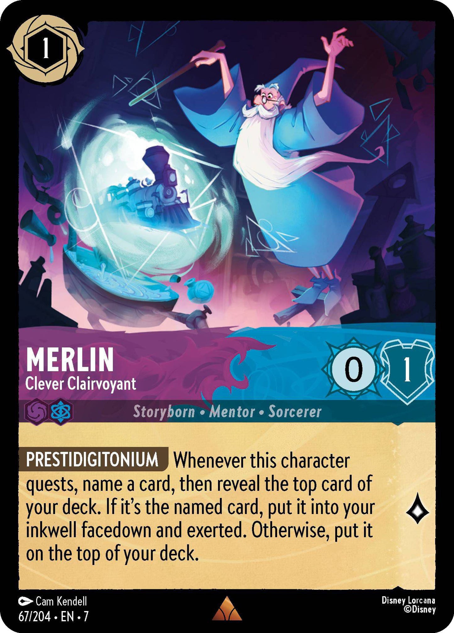 Merlin - Clever Clairvoyant - 67/204 [Archazia's Island] [Non-Foil]