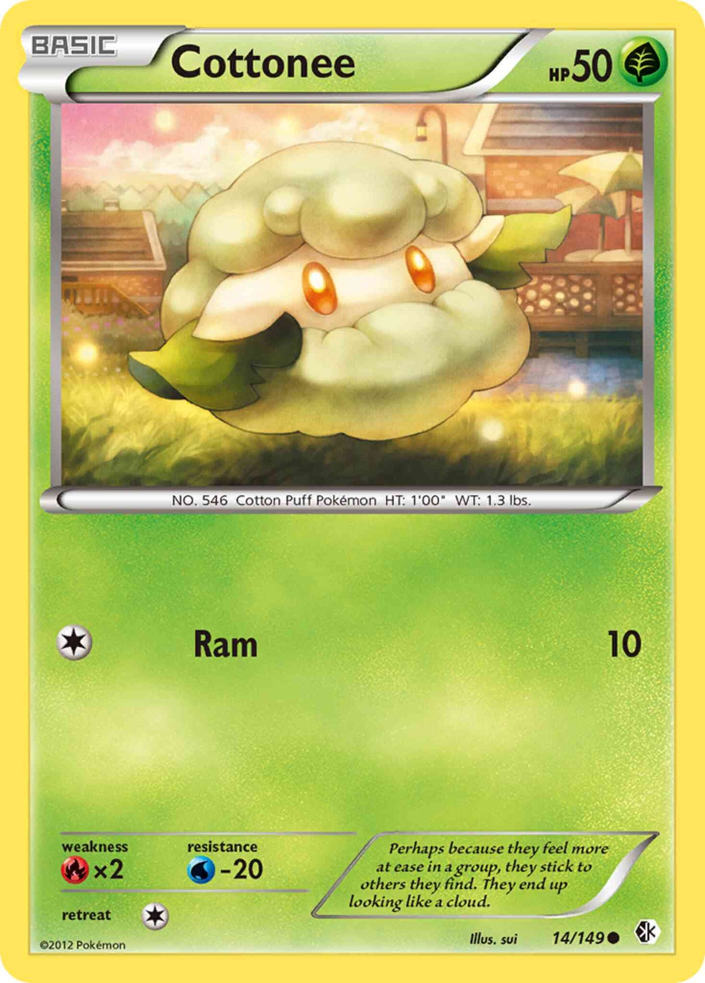 Cottonee - 14/149 - Common [bw7-14] [Reverse Holo]
