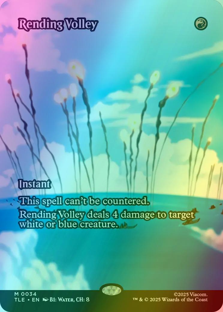Rending Volley [34] [Borderless] [Source Material] [Avatar: The Last Airbender Eternal] [Foil]