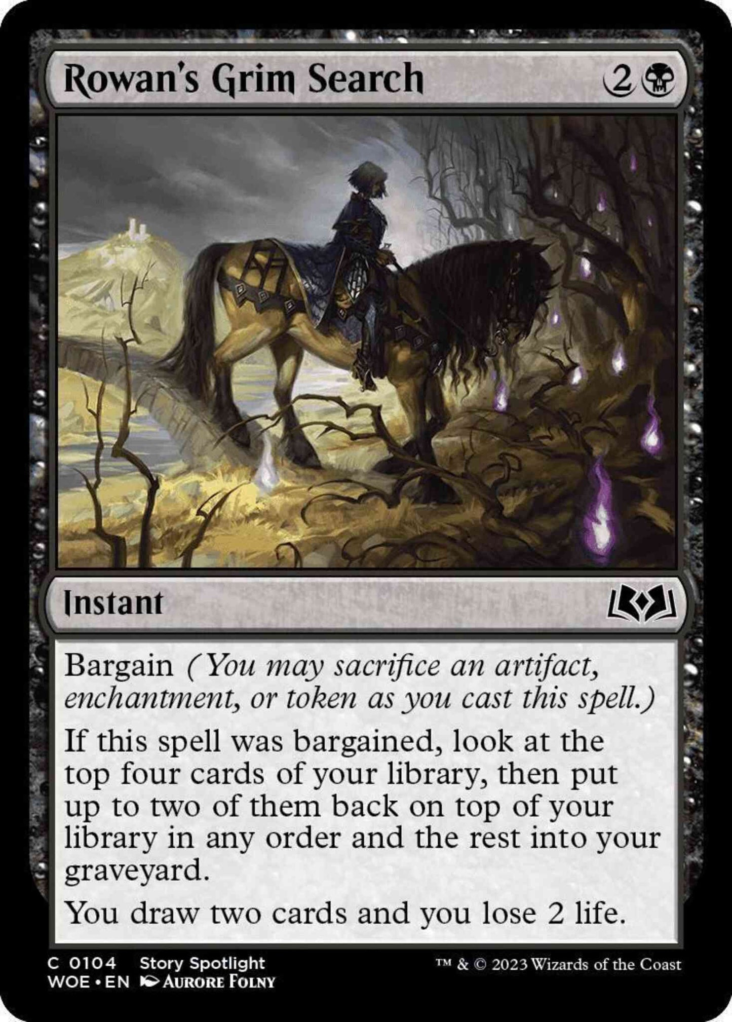 Rowan's Grim Search [104] [Wilds of Eldraine] [Non-Foil]