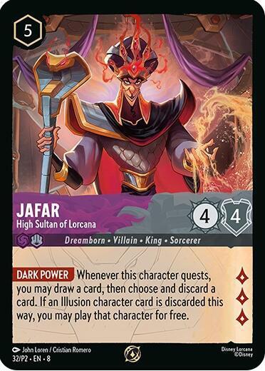 Jafar - High Sultan of Lorcana (Store Champion Participant) - 32/P2 [Disney Lorcana Promo Cards] [Non-Foil]
