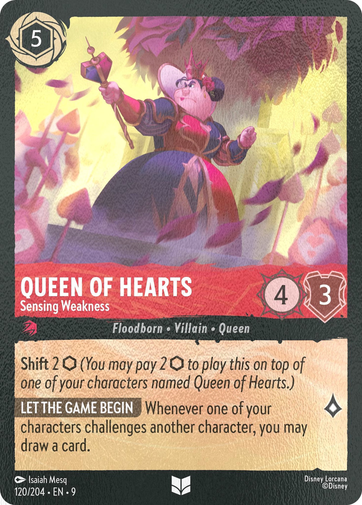Queen of Hearts - Sensing Weakness - 120/204 [Fabled] [Cold Foil]