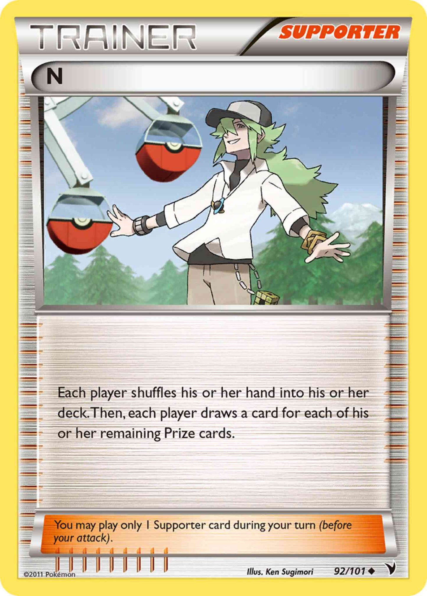 N - 92/101 - Uncommon [bw3-92] [Reverse Holo]