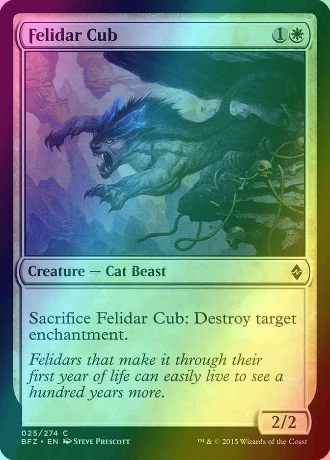 Felidar Cub [25] [Battle for Zendikar] [Foil]
