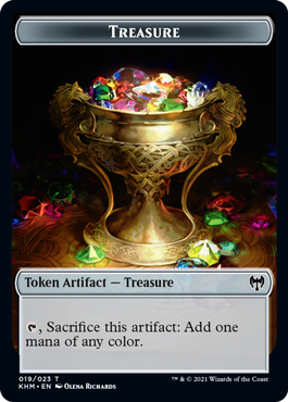 Clue Token (14) // Treasure Token (19) [MH2/KHM Set Symbol] [Challenger Deck 2022 Tokens] [Non-Foil]
