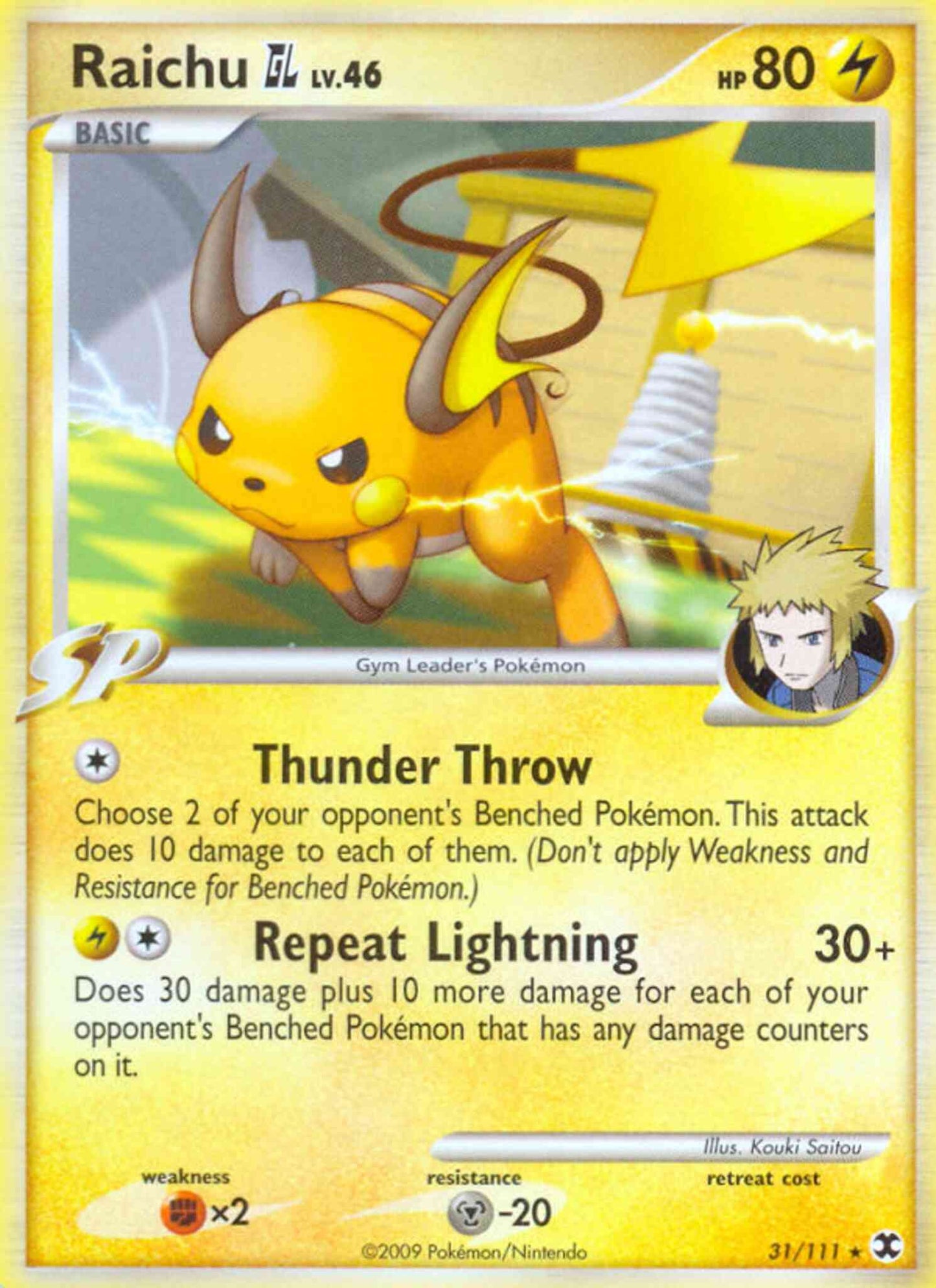 Raichu GL - 31/111 - Rare [pl2-31] [Non-Holo]