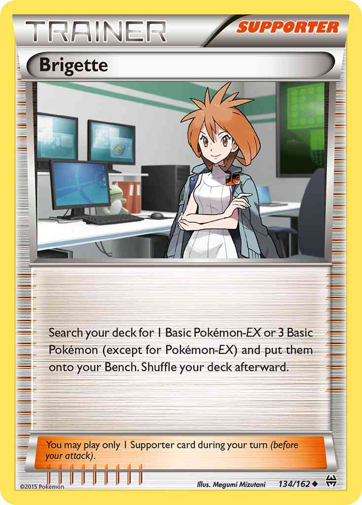 Brigette - 134/162 - Uncommon [xy8-134] [Reverse Holo]