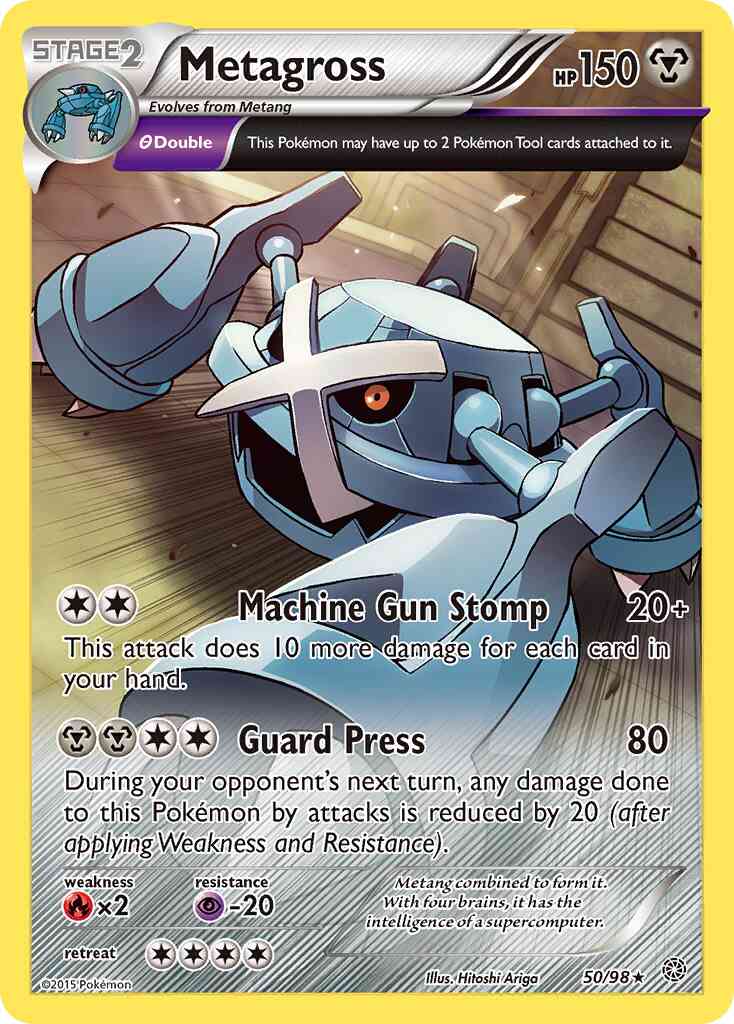 Metagross - 50/98 - Rare [xy7-50] [Reverse Holo]