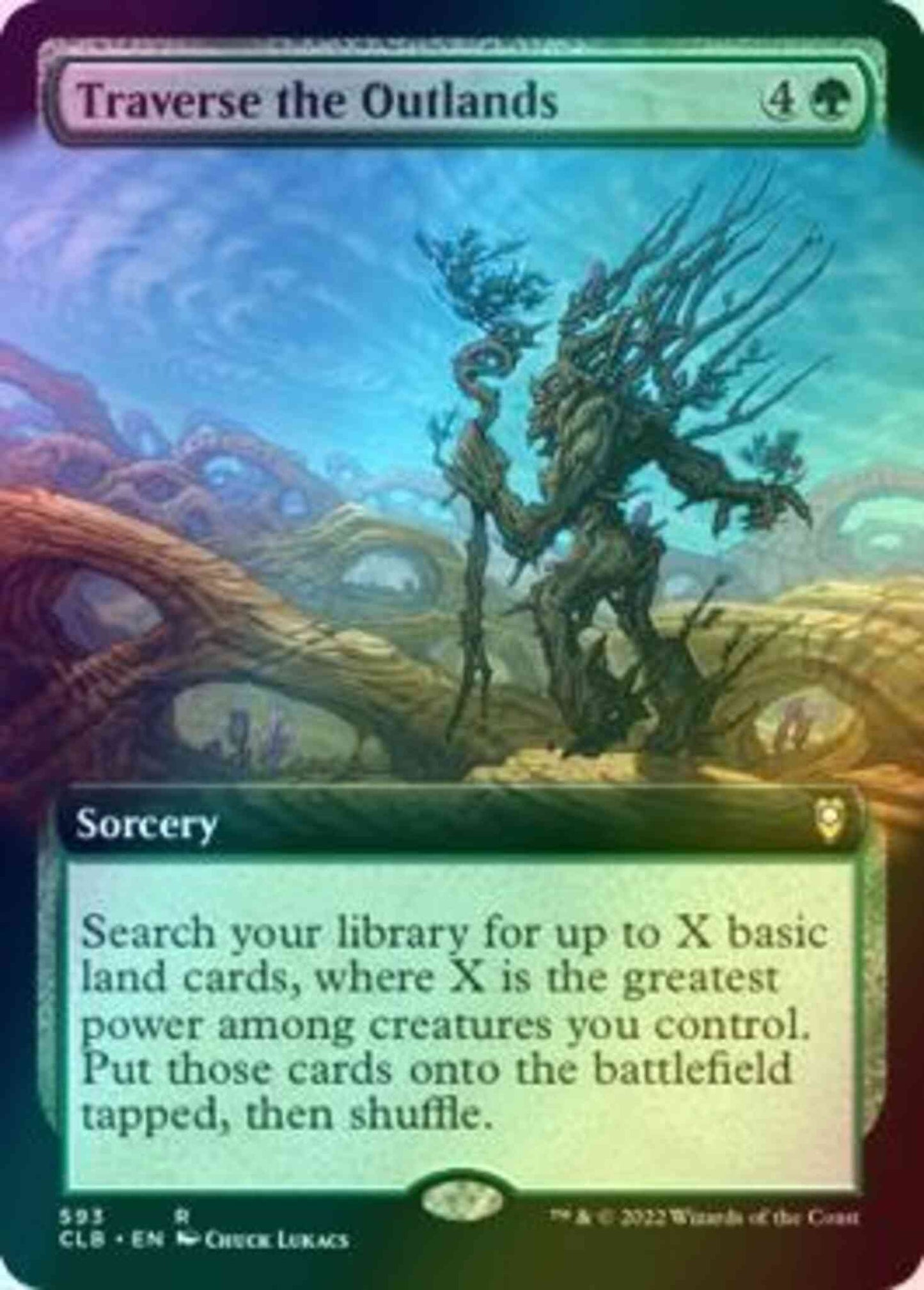 Traverse the Outlands [593] [Extended Art] [Commander Legends: Battle for Baldur's Gate] [Foil]