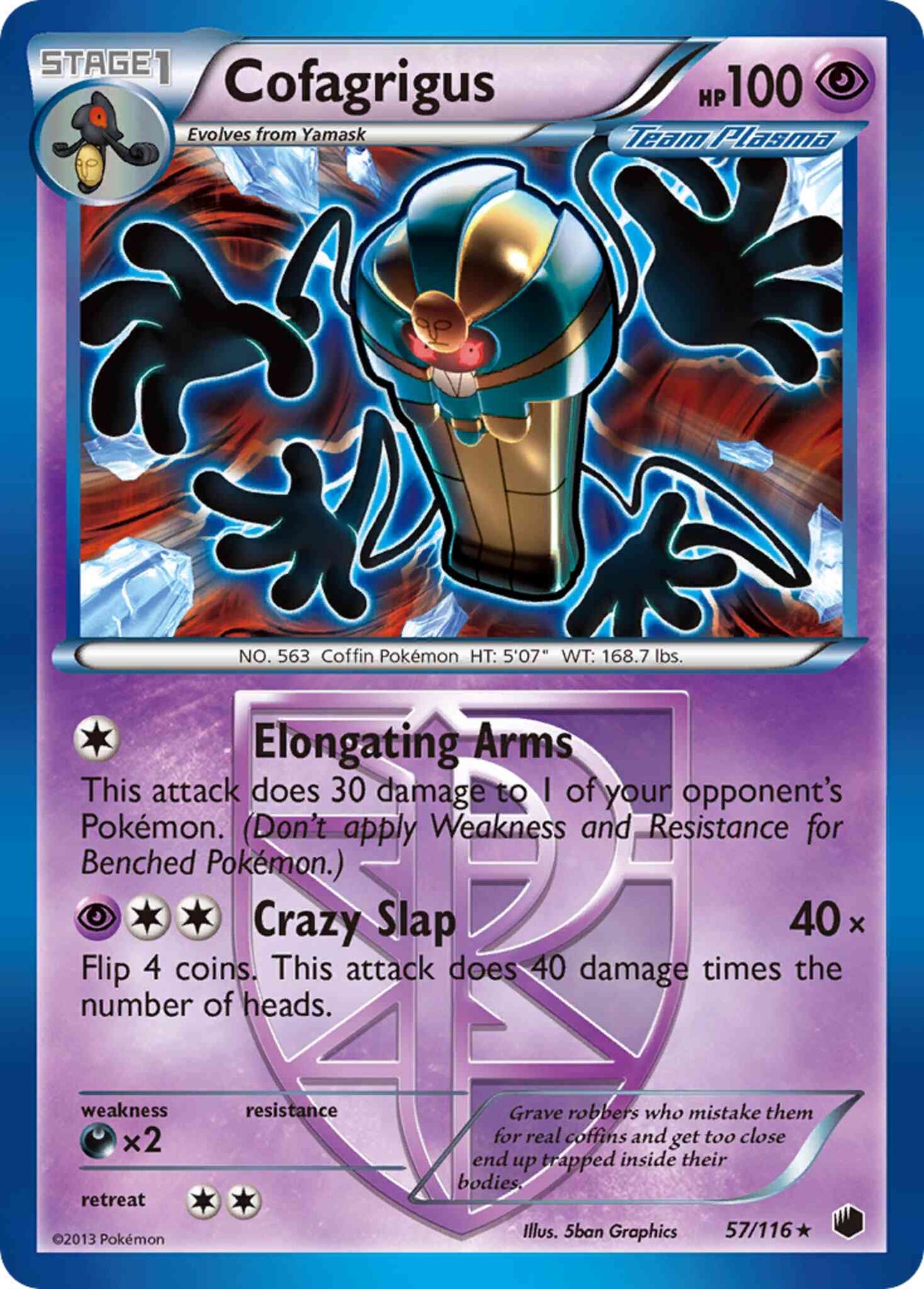 Cofagrigus - 57/116 - Rare [bw9-57] [Non-Holo]