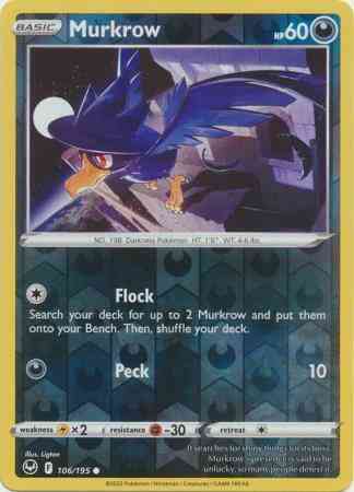 Murkrow - 106/195 - Common [swsh12-106] [Reverse Holo]