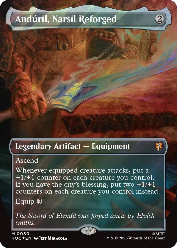 Andúril, Narsil Reforged [80] [Borderless] [Classic Artist] [The Hobbit: Commander] [Surge Foil]