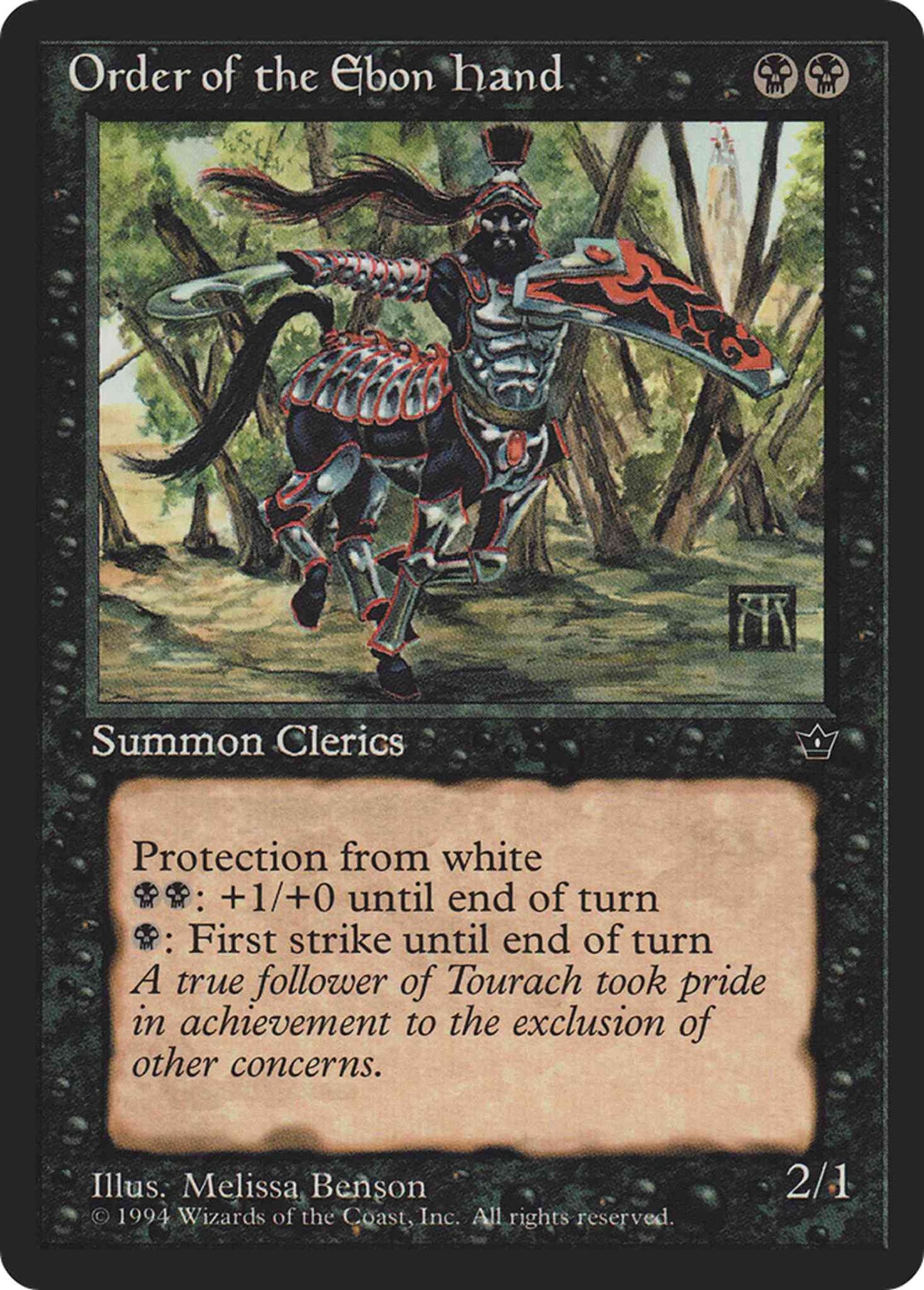 Order of the Ebon Hand [Melissa A Benson] [42a] [Fallen Empires] [Non-Foil]