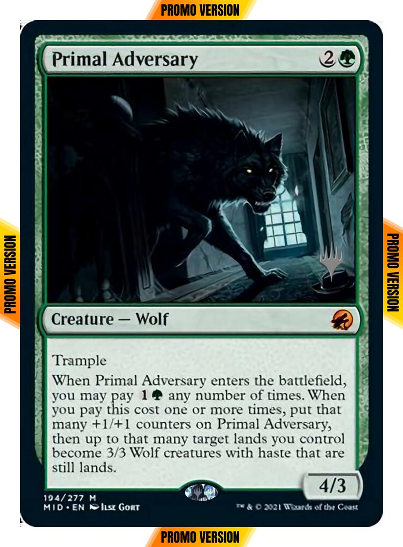 Primal Adversary [Promo Pack] [194p] [Innistrad: Midnight Hunt Promos] [Non-Foil]