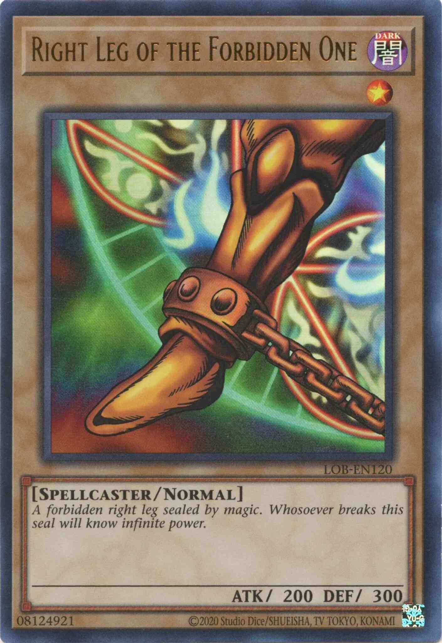 Right Leg of the Forbidden One - 25th Anniversary - LOB-EN120 - Ultra Rare - Unlimited