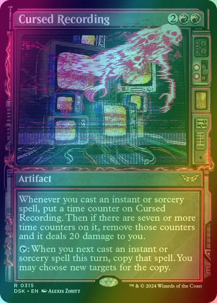 Cursed Recording [315] [Paranormal Frame] [Duskmourn: House of Horror] [Foil]