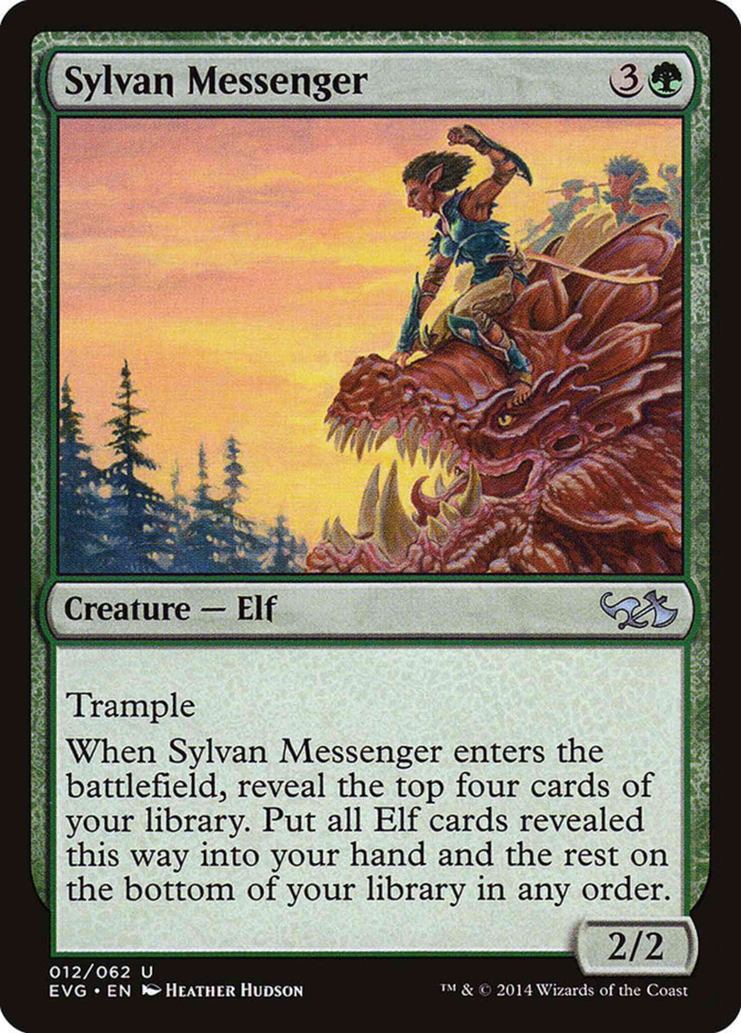 Sylvan Messenger [12] [Duel Decks Anthology: Elves vs. Goblins] [Non-Foil]