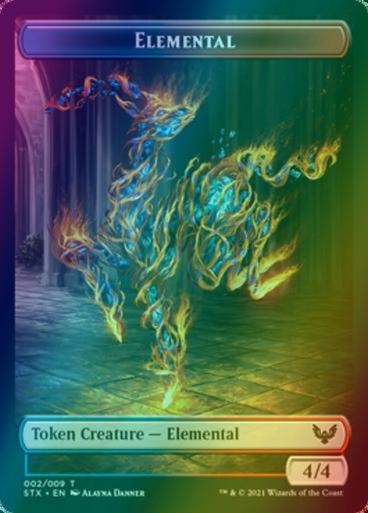 Elemental Token (02) // Pest Token (05) [Strixhaven School of Mages Tokens] [Foil]