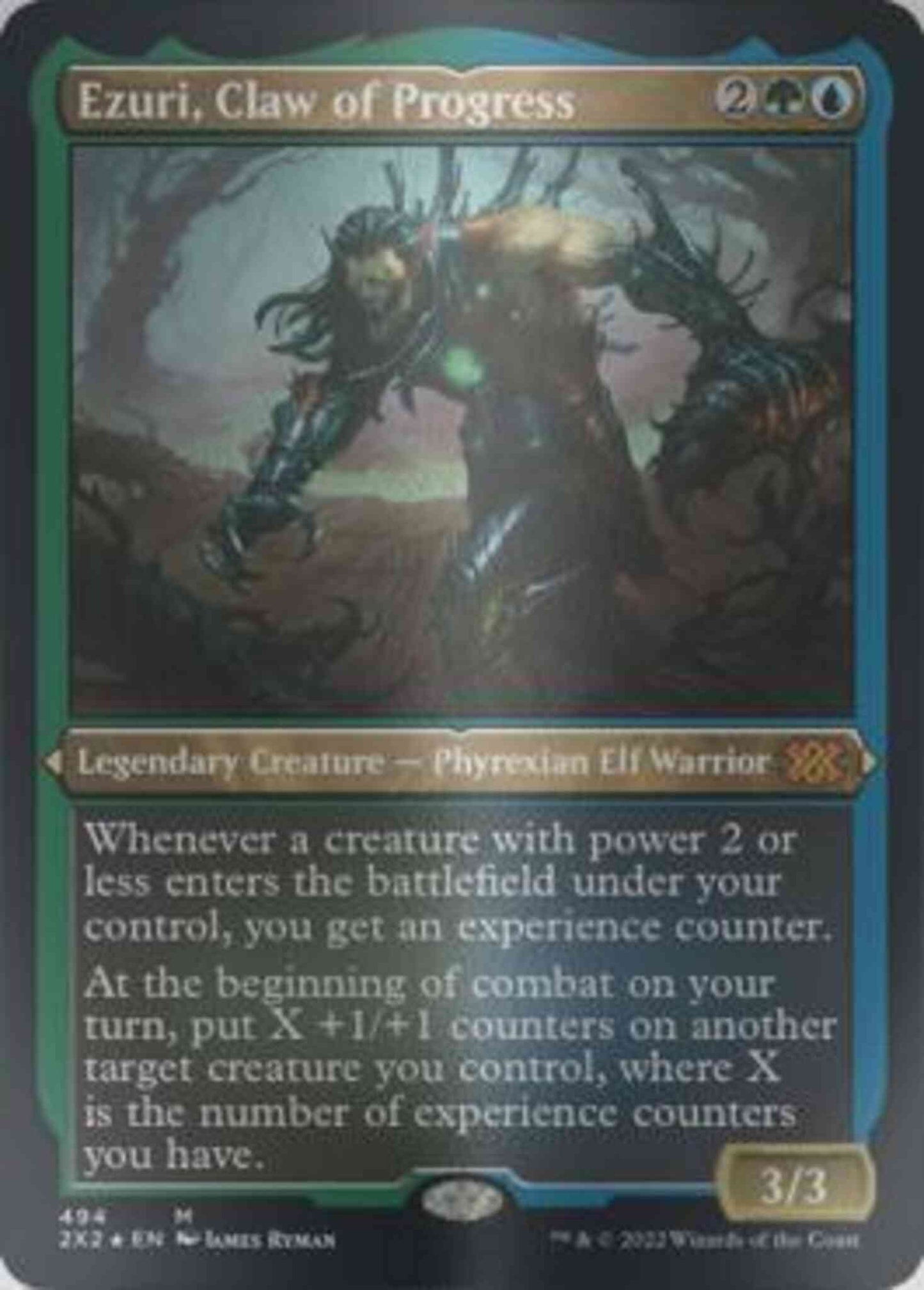 Ezuri, Claw of Progress [494] [Double Masters 2022] [Etched Foil]